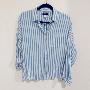 Striped Button Up Blouse